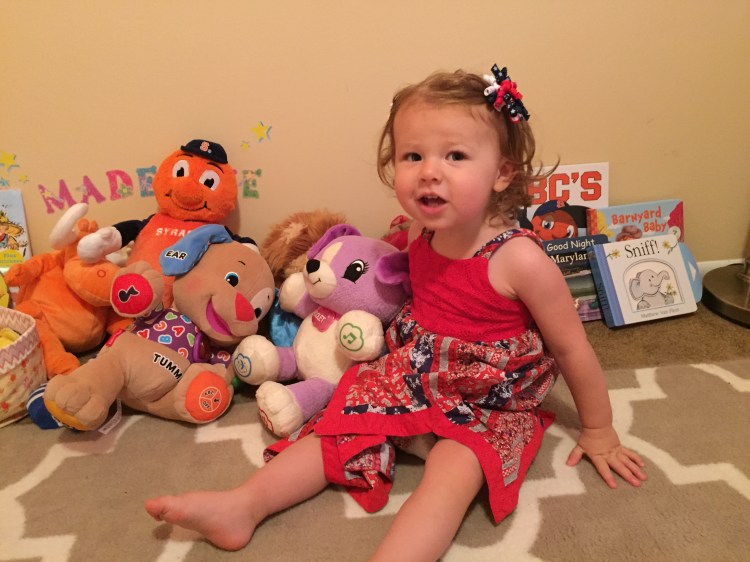 All dressed up for Breakfast with Poppy. Is there room for some friends at the table? Thanks to Ghia and Belle for this adorable dress!